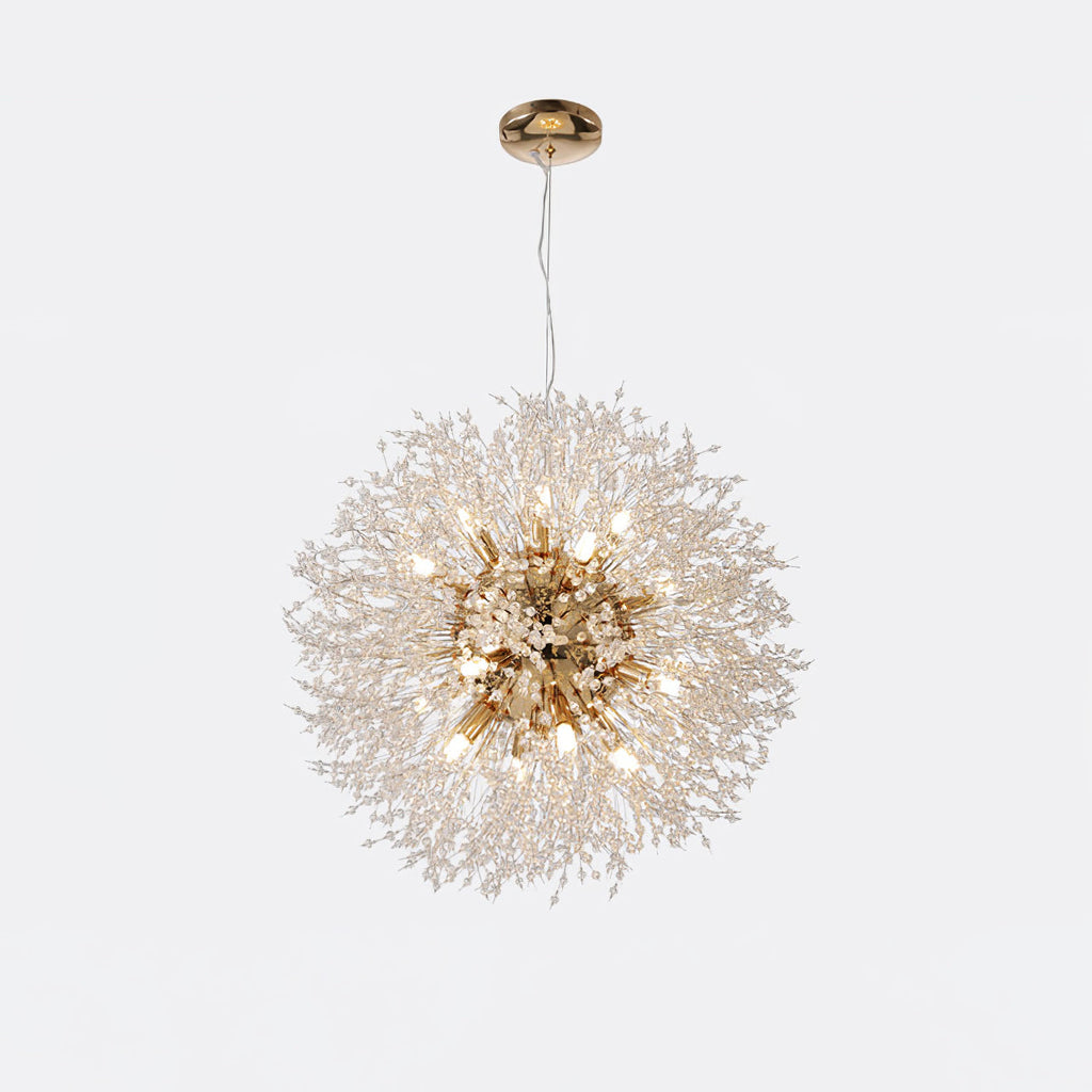 Dandelion Crystal Ceiling Pendant Lighting Lobby