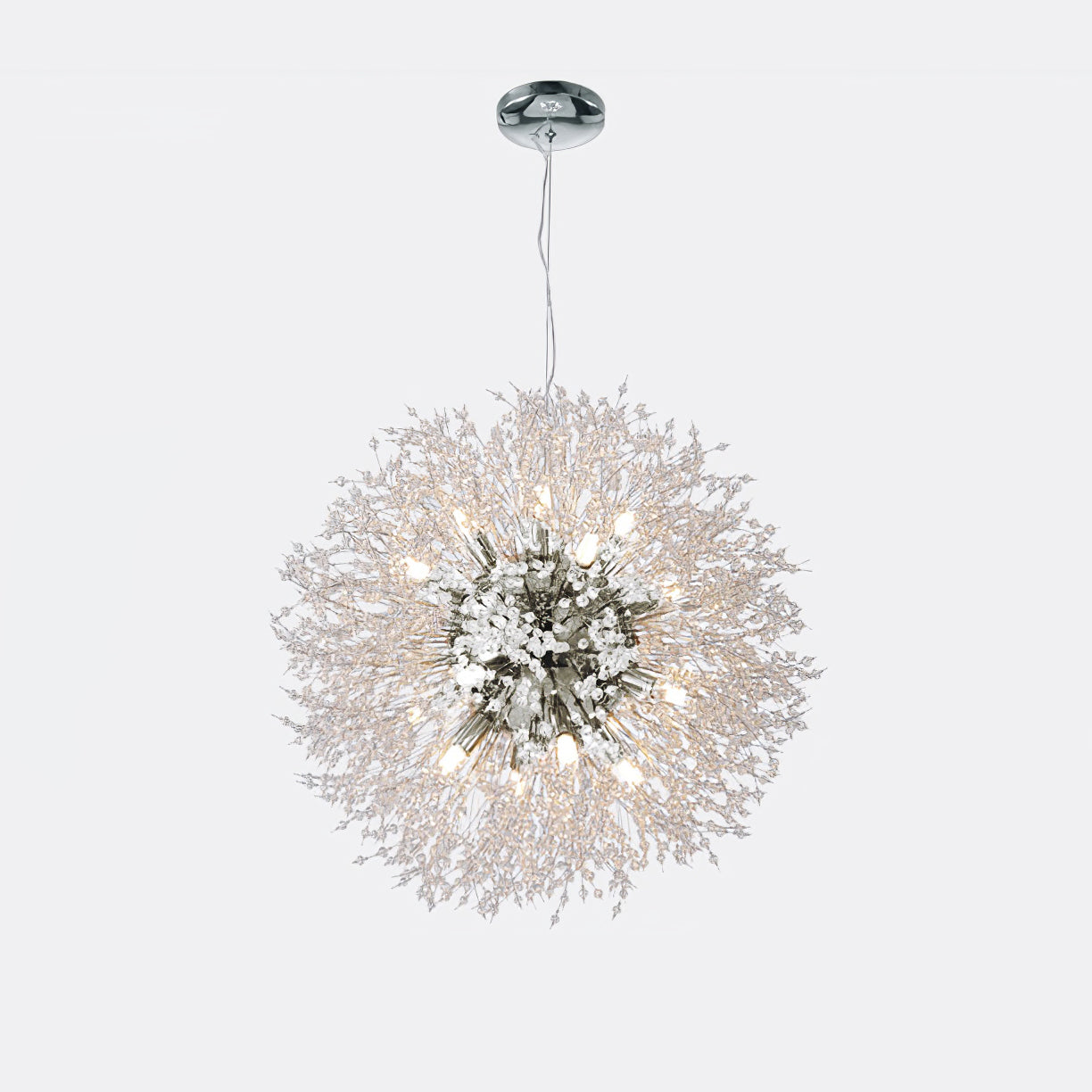 Dandelion Crystal Ceiling Pendant Lighting Lobby