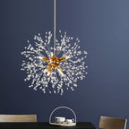 Dandelion Crystal Ceiling Pendant Lighting Lobby