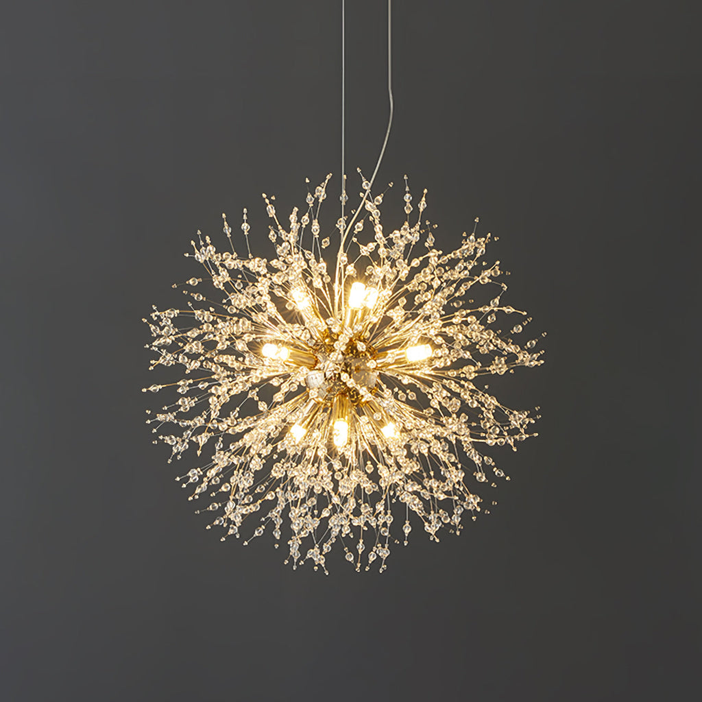 Dandelion Crystal Ceiling Pendant Lighting Lobby