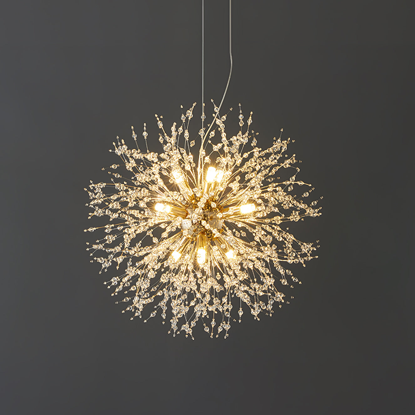 Dandelion Crystal Ceiling Pendant Lighting Lobby