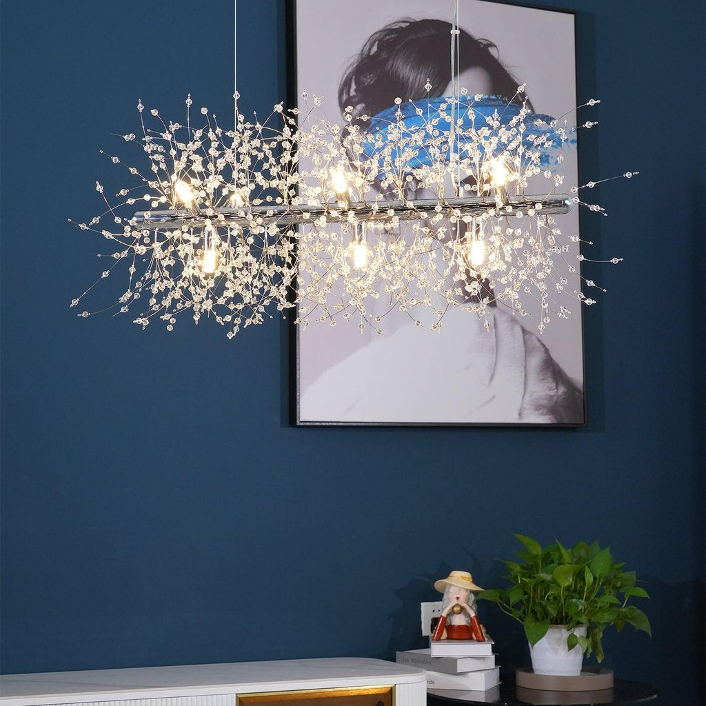 Dandelion Crystal Ceiling Pendant Lighting Lobby