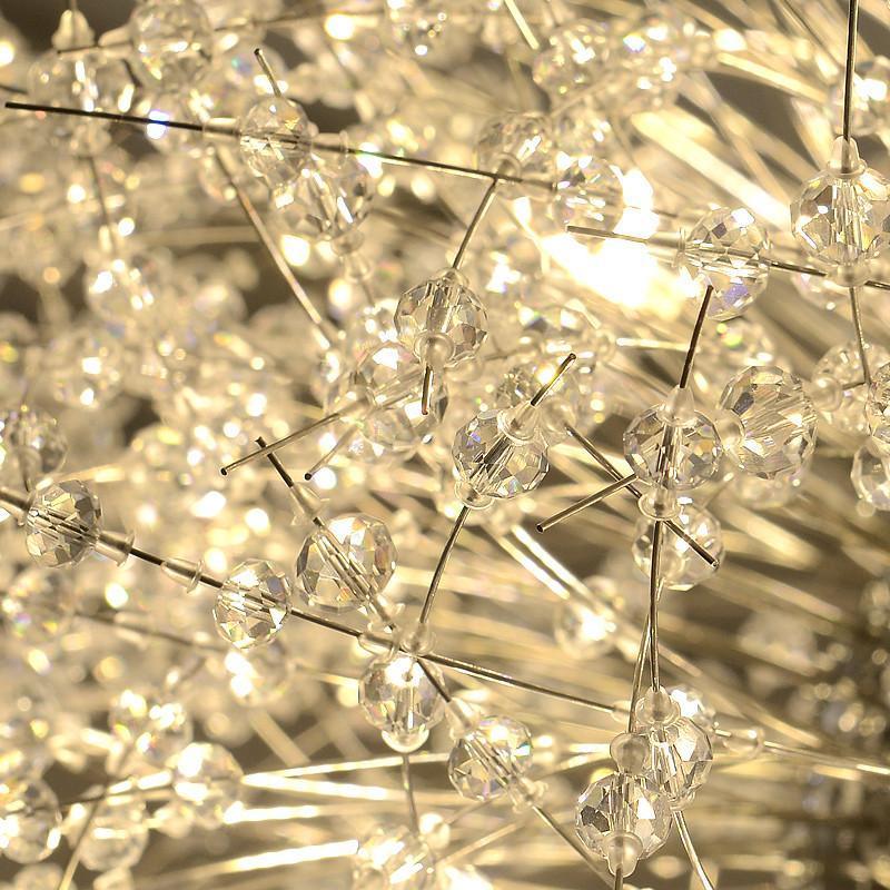 Dandelion Crystal Ceiling Pendant Lighting Lobby