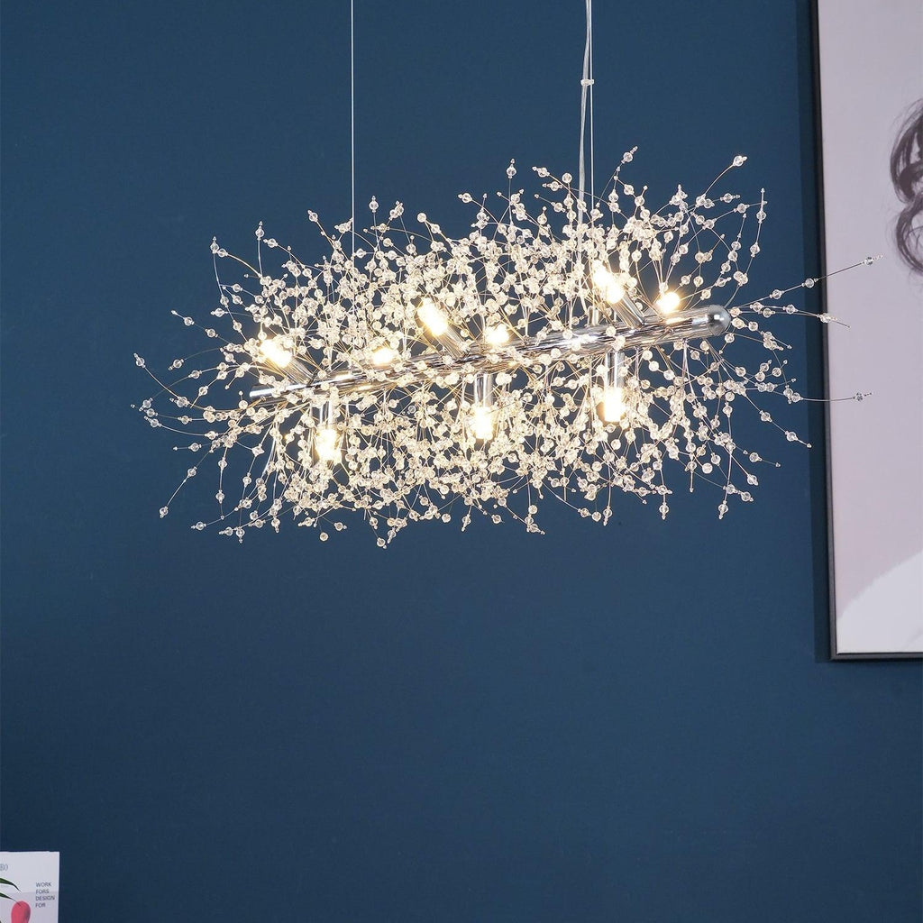 Dandelion Crystal Ceiling Pendant Lighting Lobby