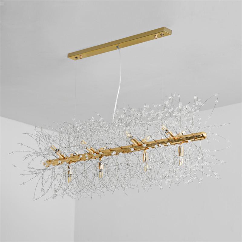 Dandelion Crystal Ceiling Pendant Lighting Lobby