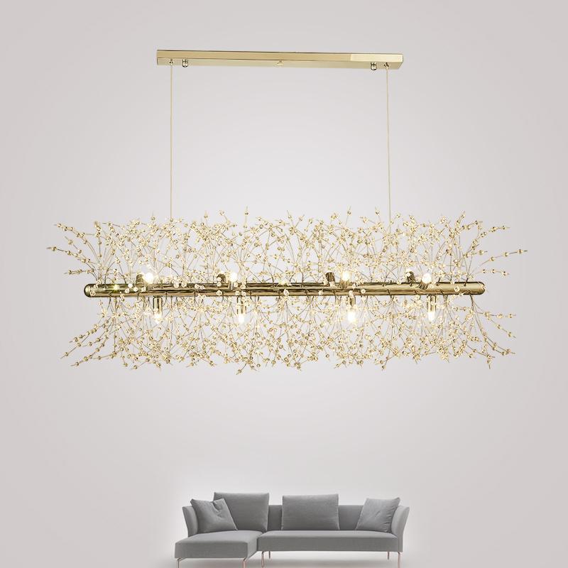 Dandelion Crystal Ceiling Pendant Lighting Lobby