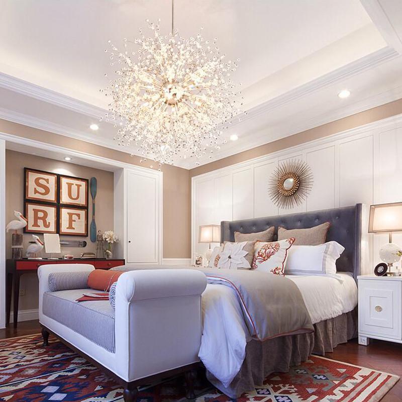 Dandelion Crystal Ceiling Pendant Lighting Lobby