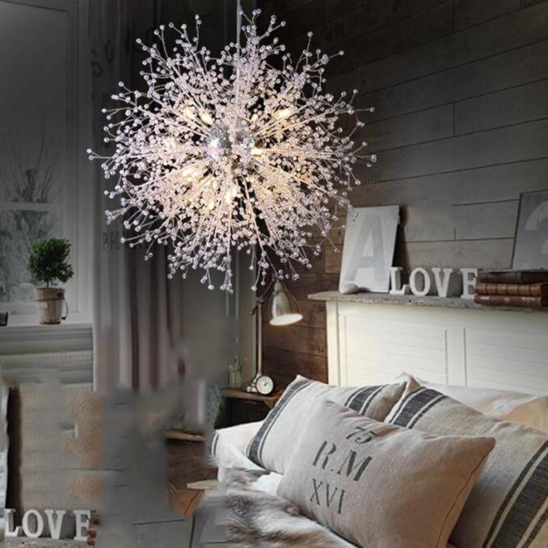 Dandelion Crystal Ceiling Pendant Lighting Lobby
