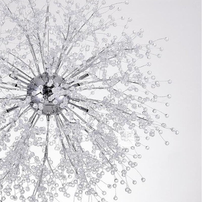 Dandelion Crystal Ceiling Pendant Lighting Lobby