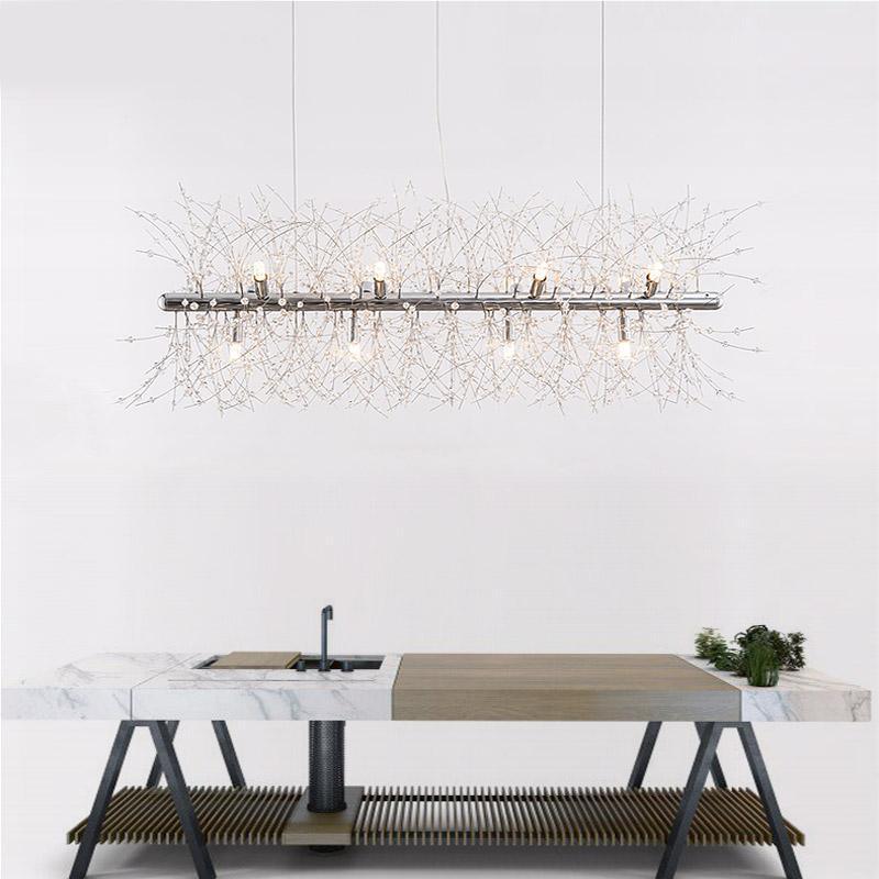 Dandelion Crystal Ceiling Pendant Lighting Lobby