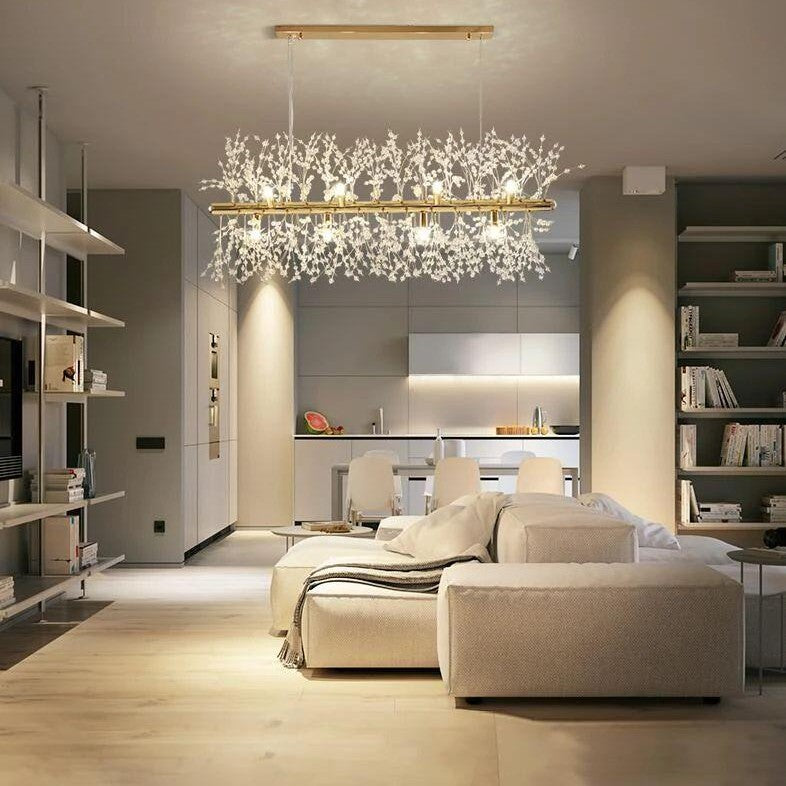 Dandelion Crystal Ceiling Pendant Lighting Lobby