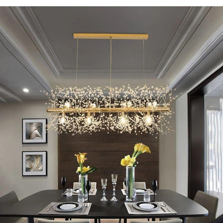 Dandelion Crystal Ceiling Pendant Lighting Lobby
