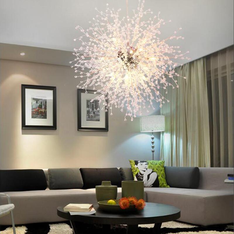 Dandelion Crystal Ceiling Pendant Lighting Lobby