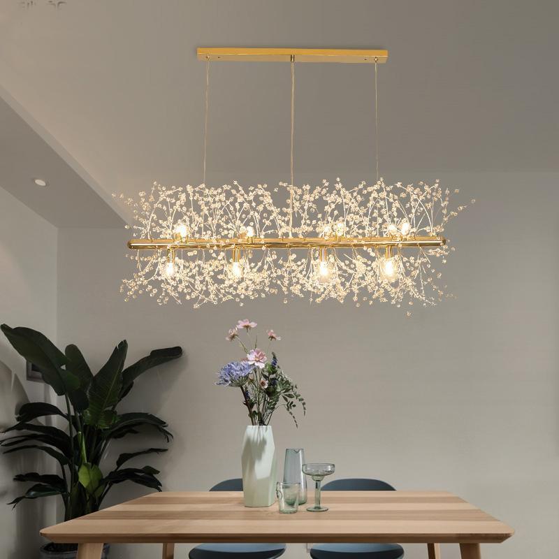 Dandelion Crystal Ceiling Pendant Lighting Lobby