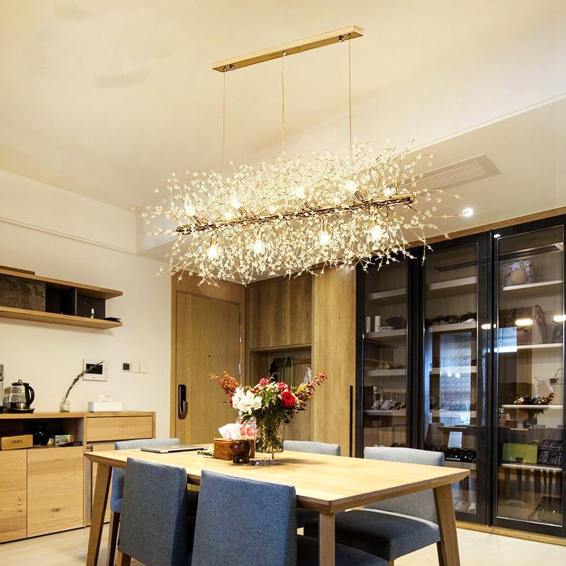 Dandelion Crystal Ceiling Pendant Lighting Lobby