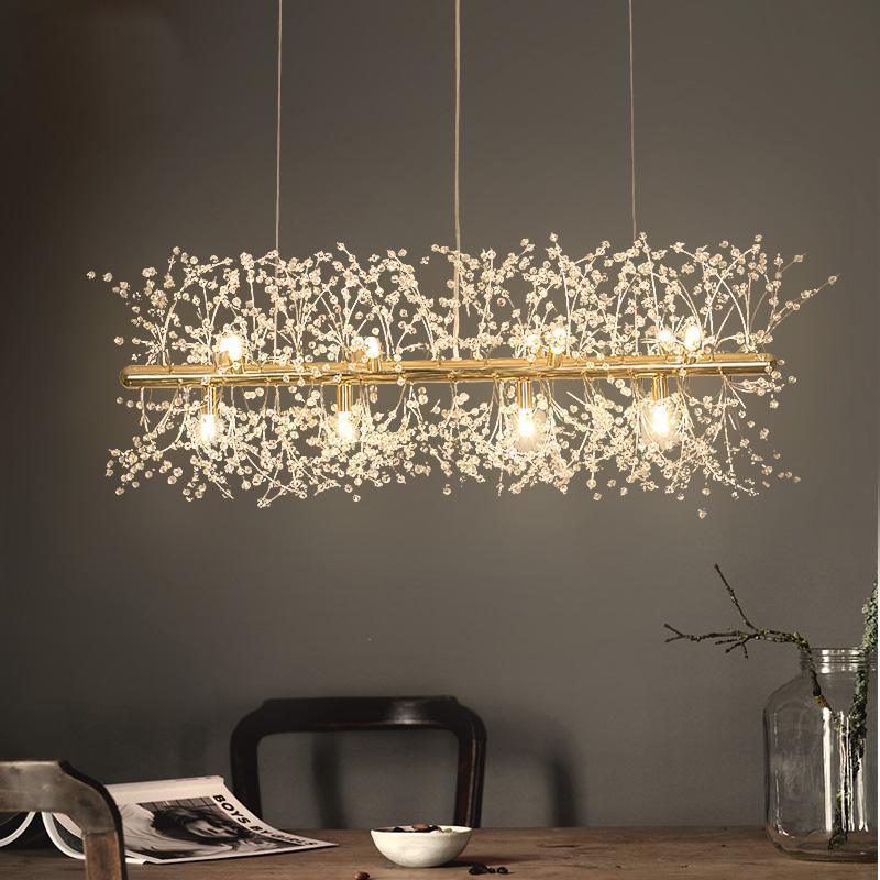 Dandelion Crystal Ceiling Pendant Lighting Lobby
