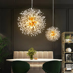 Dandelion Crystal Ceiling Pendant Lighting Lobby