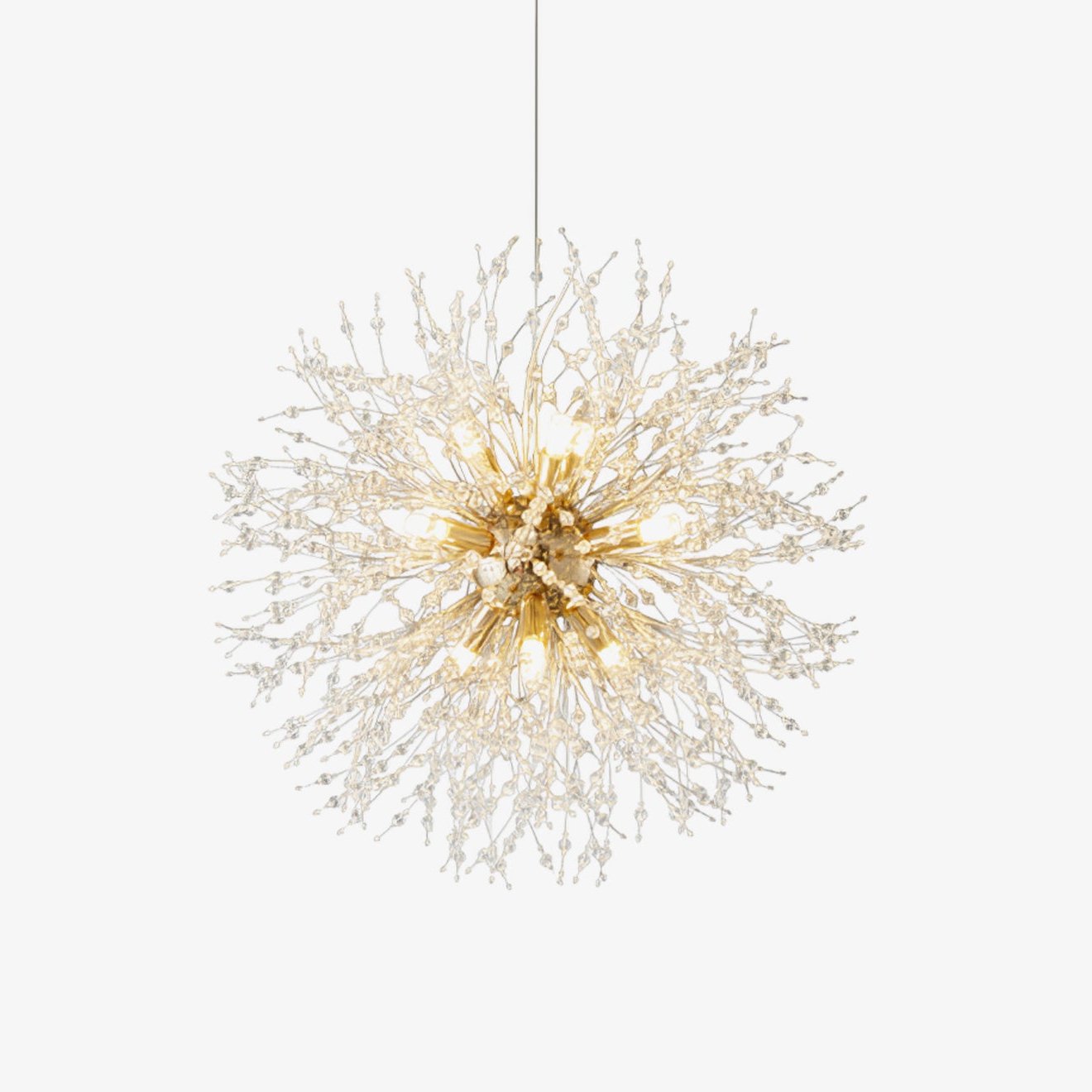 Dandelion Crystal Ceiling Pendant Lighting Lobby