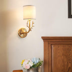 Deer Head Brass Wall Sconce Lighting Lobby