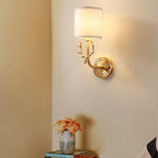 Deer Head Brass Wall Sconce Lighting Lobby
