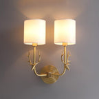 Deer Head Brass Wall Sconce Lighting Lobby