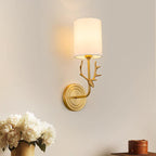 Deer Head Brass Wall Sconce Lighting Lobby