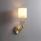 Deer Head Brass Wall Sconce Lighting Lobby