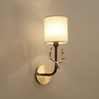Deer Head Brass Wall Sconce Lighting Lobby