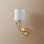 Deer Head Brass Wall Sconce Lighting Lobby