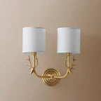 Deer Head Brass Wall Sconce Lighting Lobby