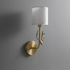 Deer Head Brass Wall Sconce Lighting Lobby