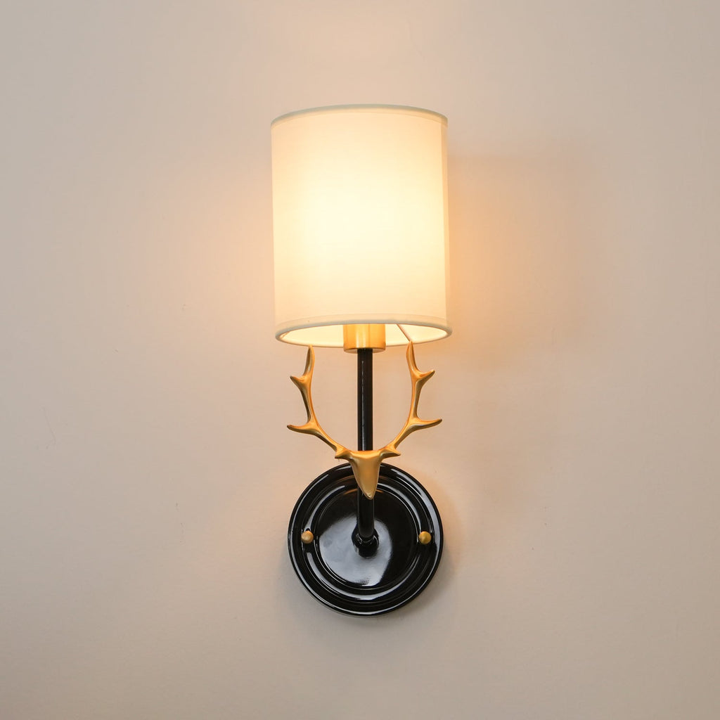 Deer Head Brass Wall Sconce Lighting Lobby