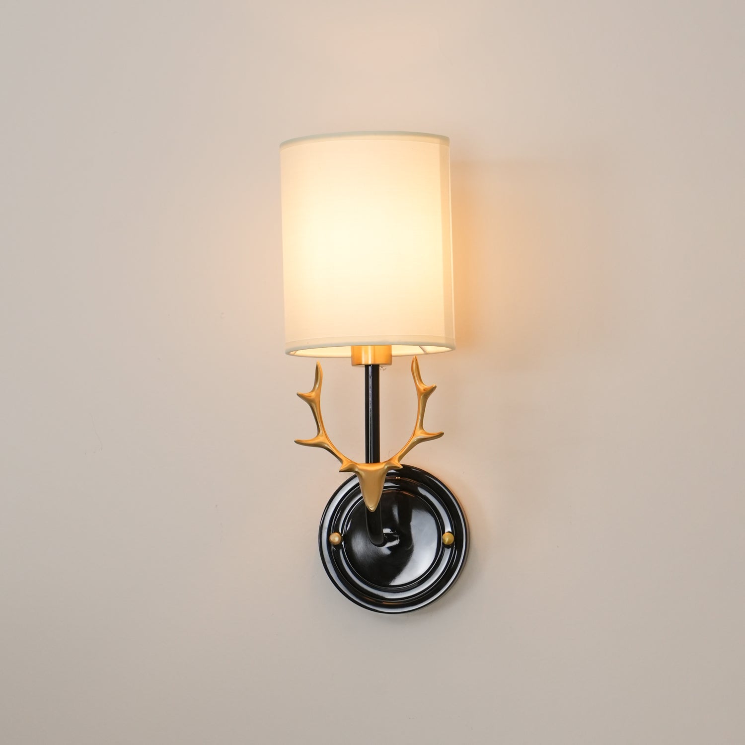 Deer Head Brass Wall Sconce Lighting Lobby