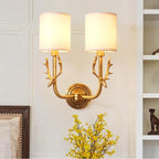 Deer Head Brass Wall Sconce Lighting Lobby