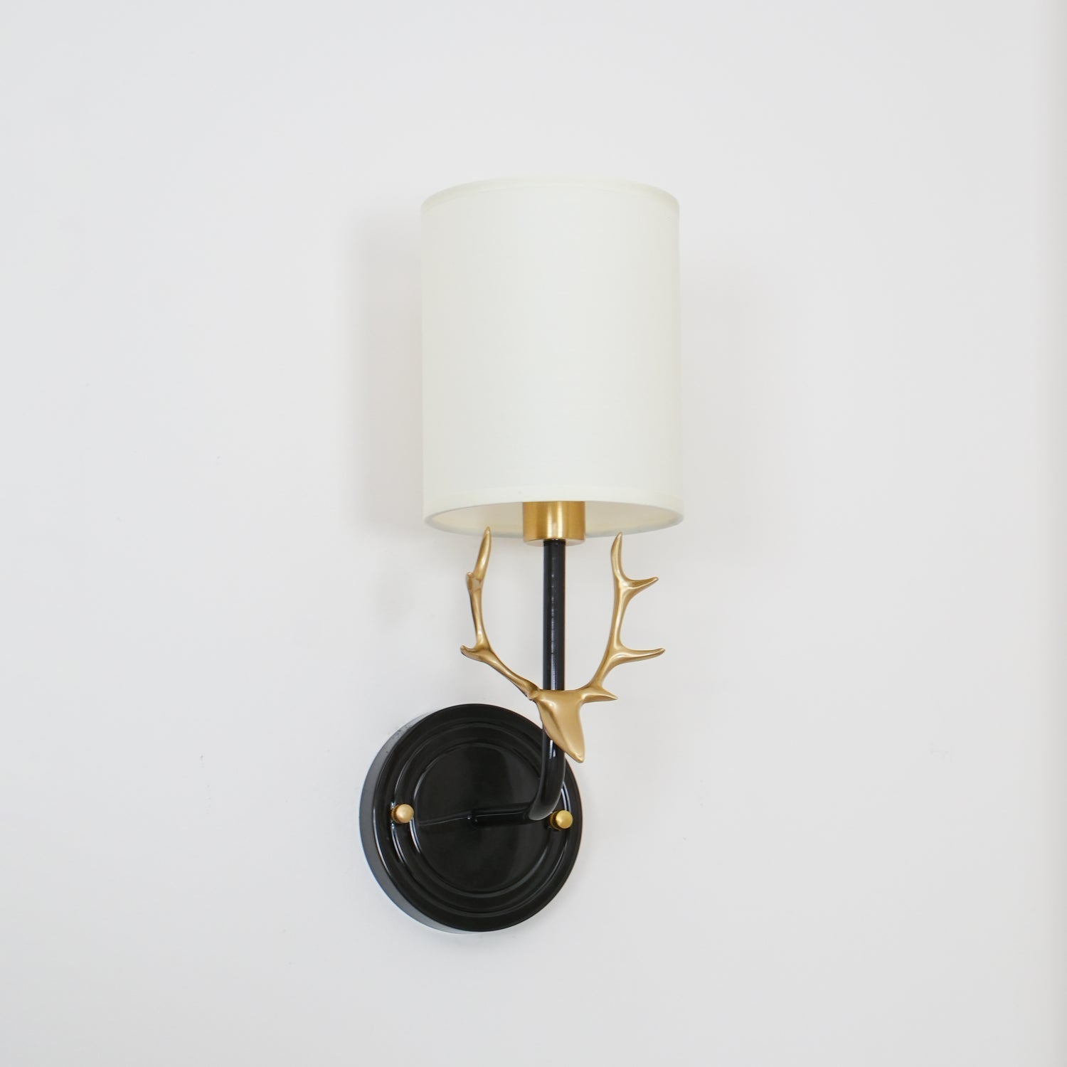 Deer Head Brass Wall Sconce Lighting Lobby