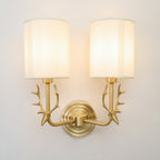 Deer Head Brass Wall Sconce Lighting Lobby