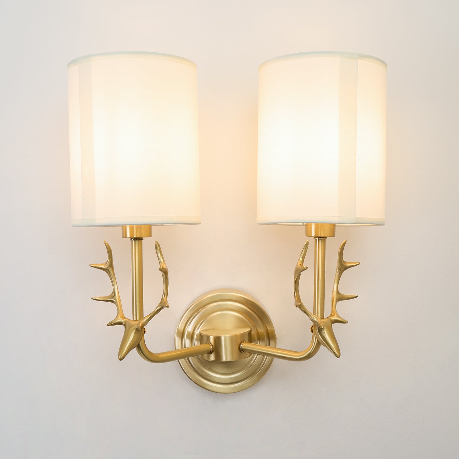 Deer Head Brass Wall Sconce Lighting Lobby