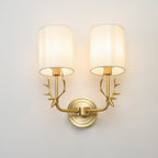 Deer Head Brass Wall Sconce Lighting Lobby