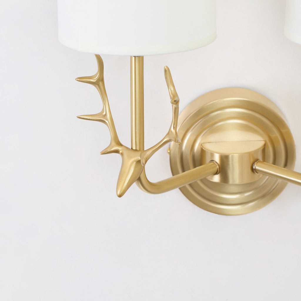 Deer Head Brass Wall Sconce Lighting Lobby