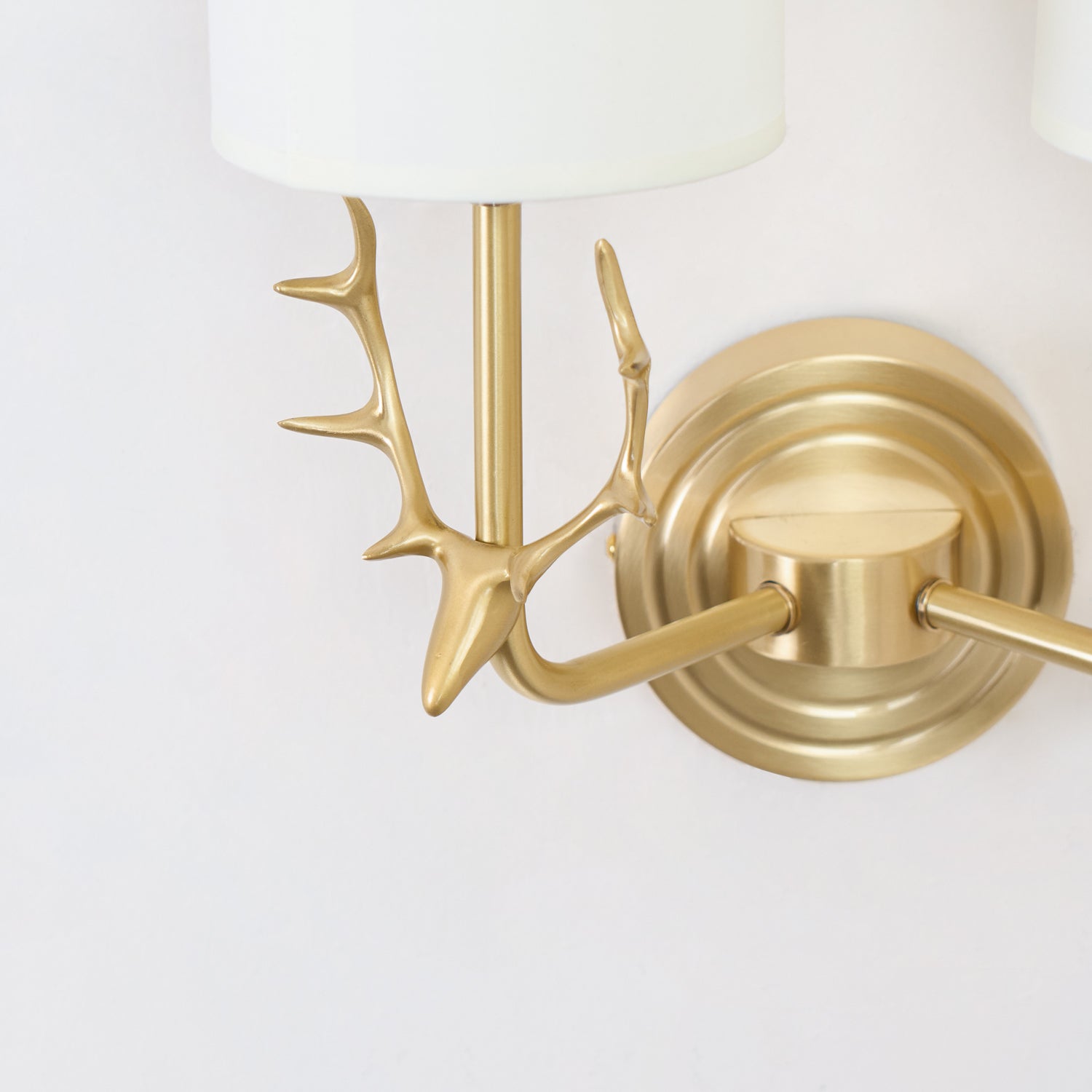 Deer Head Brass Wall Sconce Lighting Lobby