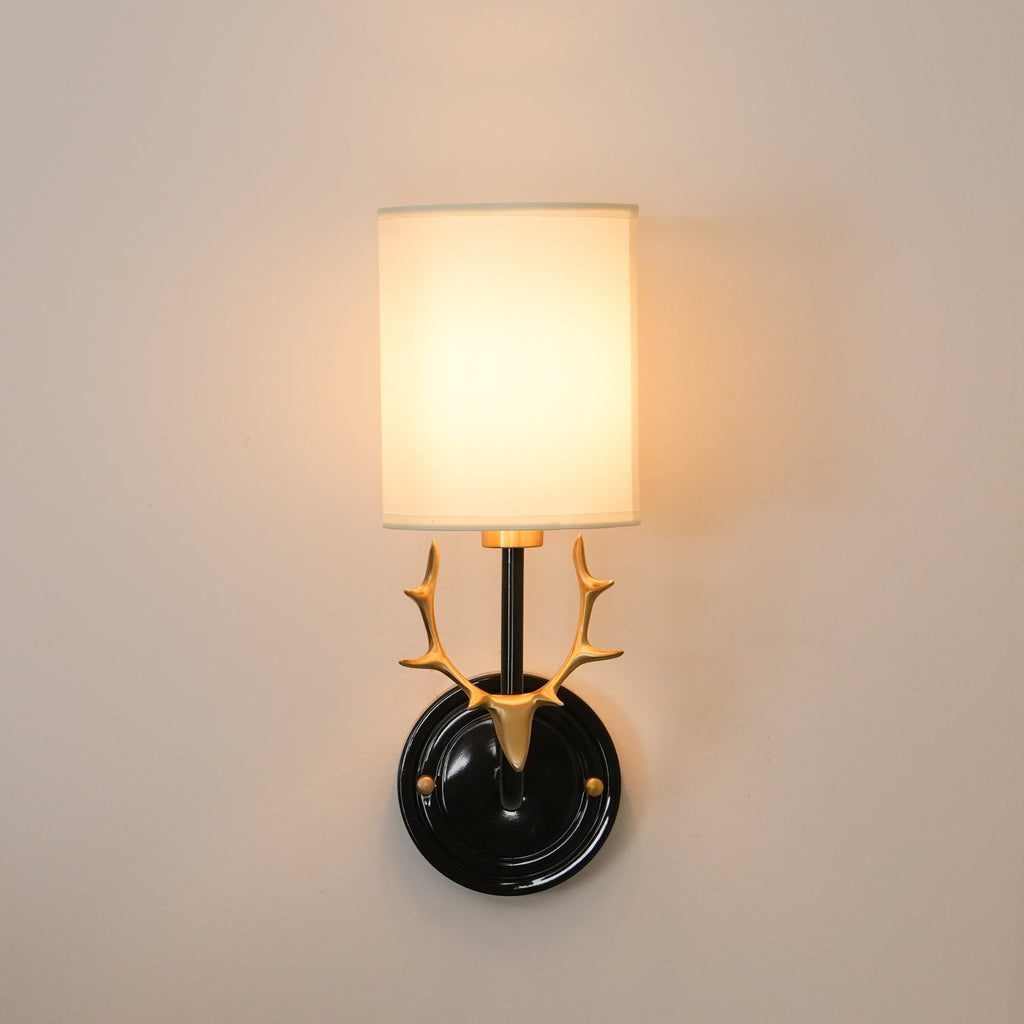 Deer Head Brass Wall Sconce Lighting Lobby