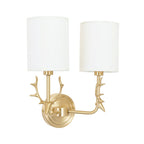 Deer Head Brass Wall Sconce Lighting Lobby