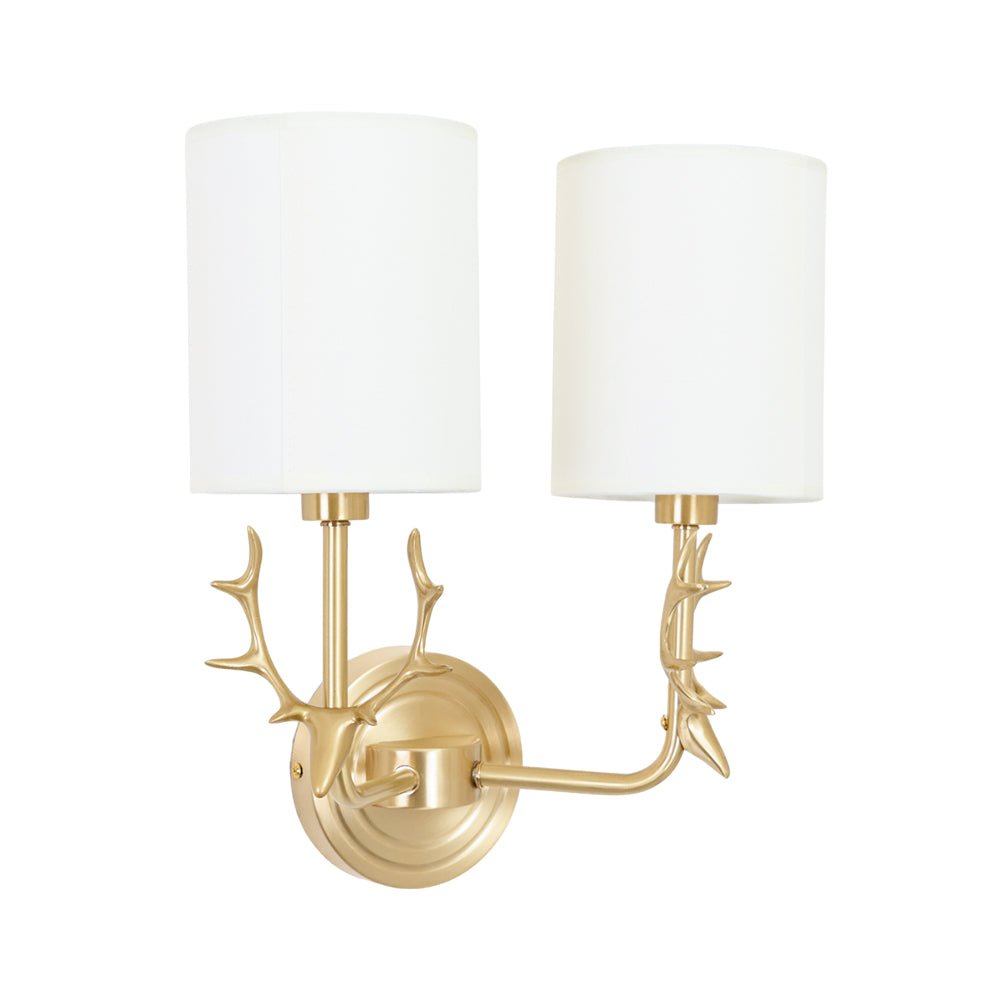 Deer Head Brass Wall Sconce Lighting Lobby