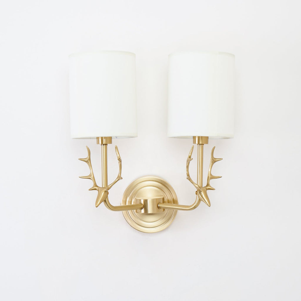 Deer Head Brass Wall Sconce Lighting Lobby