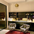 Distorted Sphere Ceiling Pendant Lighting Lobby