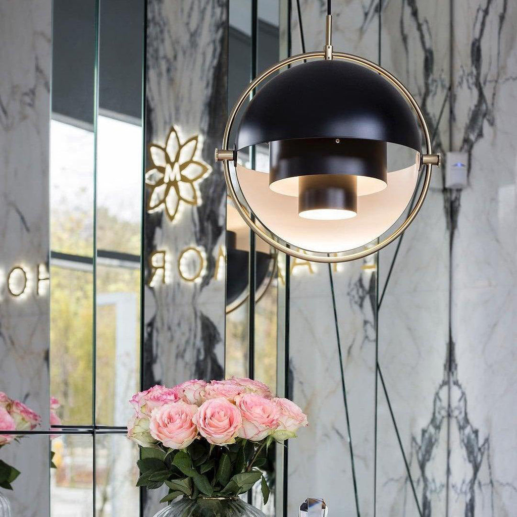 Distorted Sphere Ceiling Pendant Lighting Lobby