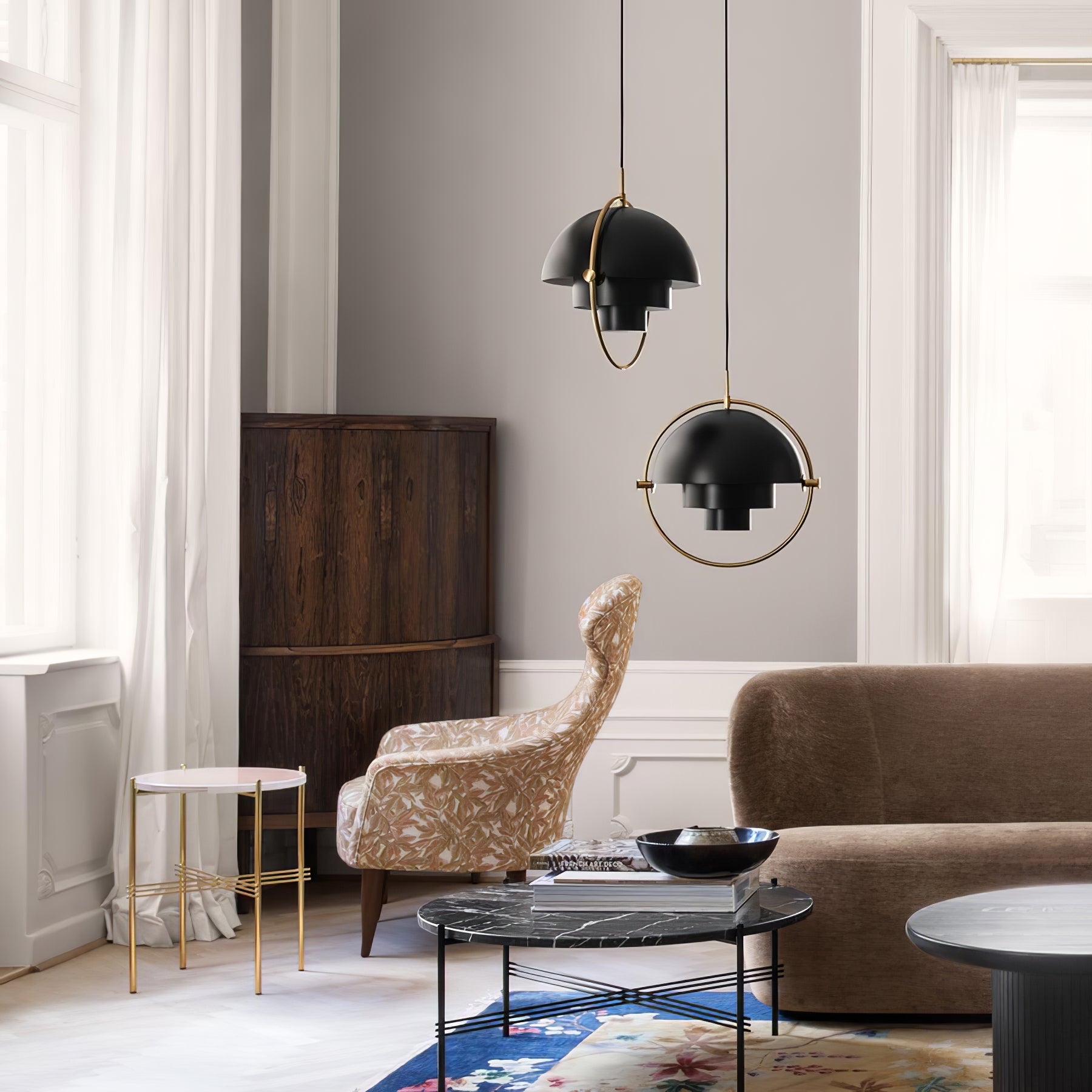 Distorted Sphere Ceiling Pendant Lighting Lobby