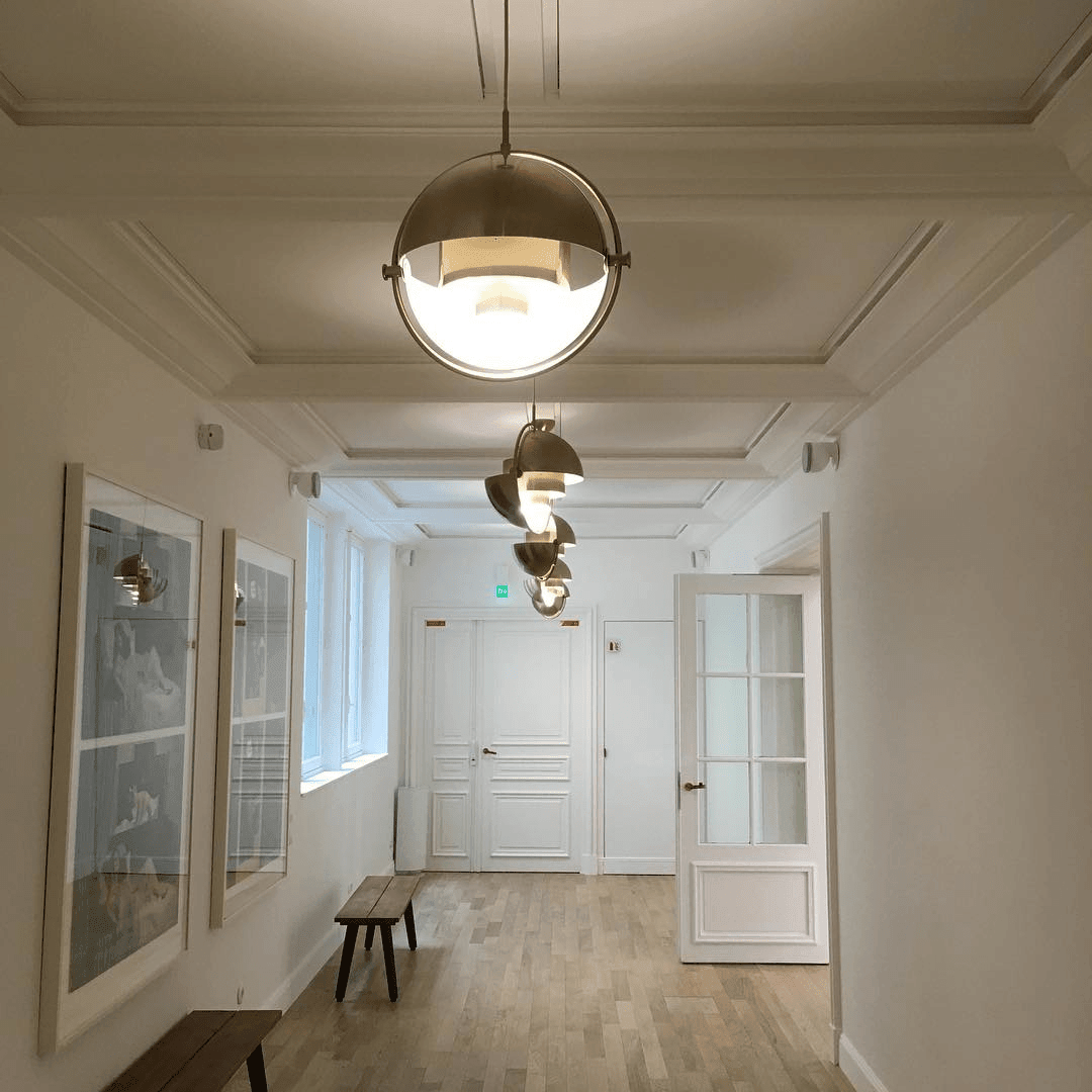Distorted Sphere Ceiling Pendant Lighting Lobby