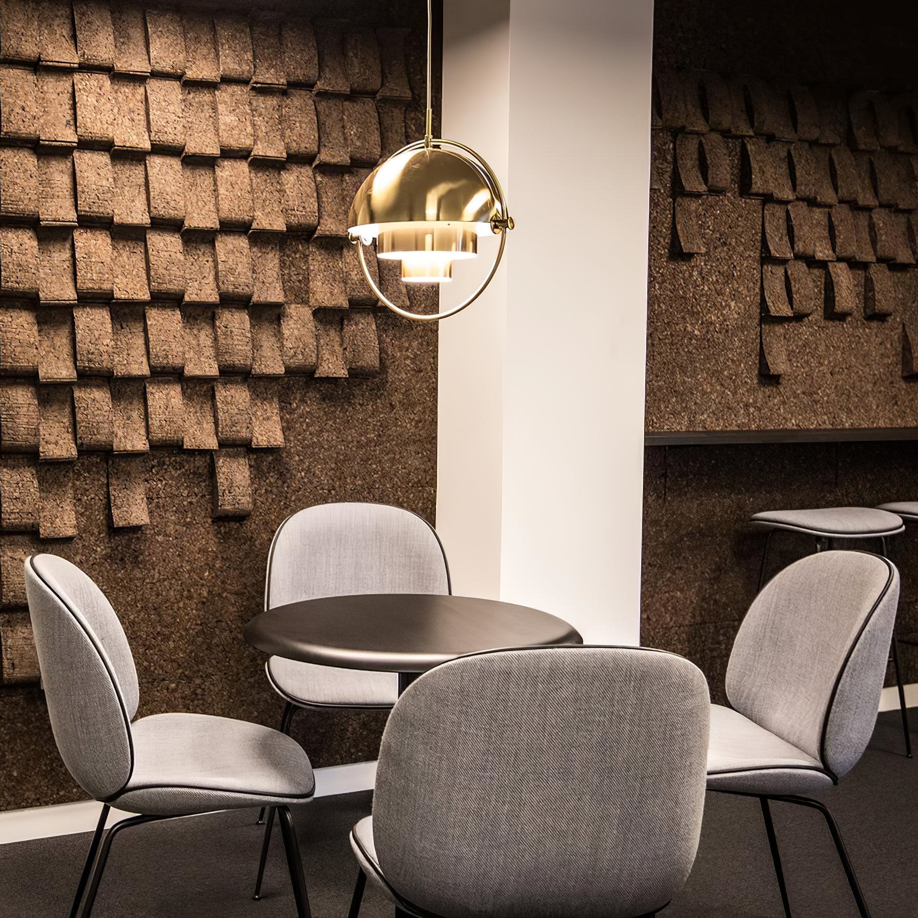 Distorted Sphere Ceiling Pendant Lighting Lobby