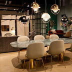 Distorted Sphere Ceiling Pendant Lighting Lobby